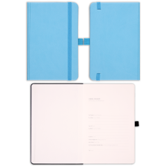 9x14 Lastikli ve Kalemlikli Defter Açık Mavi