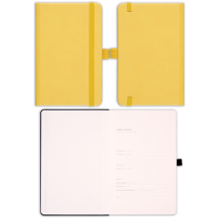 9x14 Lastikli ve Kalemlikli Defter Sarı