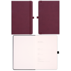 13x21 Lastikli ve Kalemlikli Defter Bordo