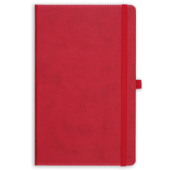 13x21 Lastikli Kalemlikli ve Cepli Defter Kırmızı