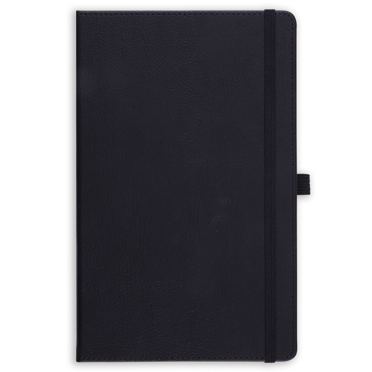 13x21 Lastikli Kalemlikli ve Cepli Defter Siyah