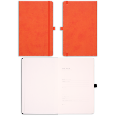 13x21 Lastikli Kalemlikli ve Cepli Defter Turuncu