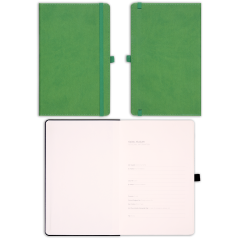 13x21 Lastikli Kalemlikli ve Cepli Defter Yeşil