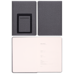 15x21 Cep Telefonu Kalem ve Kartvizit Cepli Defter Füme