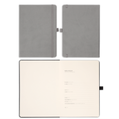 15x21 Lastikli ve Kalemlikli Defter Gri