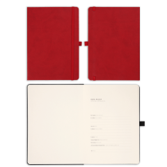 15x21 Lastikli ve Kalemlikli Defter Kırmızı