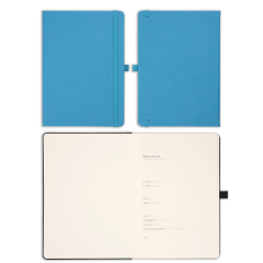 15x21 Lastikli ve Kalemlikli Defter Mavi