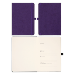 15x21 Lastikli ve Kalemlikli Defter Mor