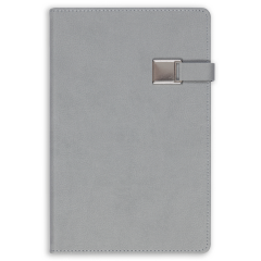 13x21 Metalli Defter Gri