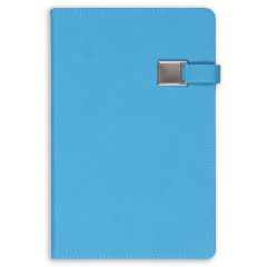 13x21 Metalli Defter Mavi