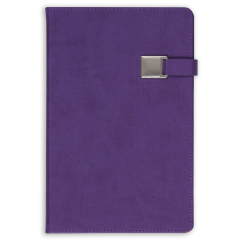 13x21 Metalli Defter Mor