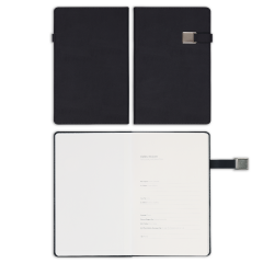 13x21 Metalli Defter Siyah