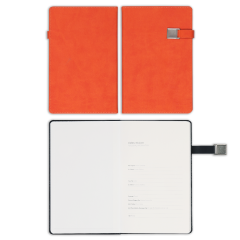 13x21 Metalli Defter Turuncu