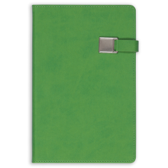 13x21 Metalli Defter Yeşil
