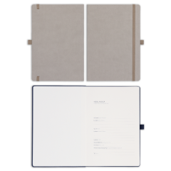 15x21 Esnek Lastikli Kalemlikli ve Cepli Defter Bej