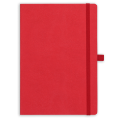15x21 Esnek Lastikli Kalemlikli ve Cepli Defter Kırmızı