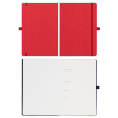 15x21 Esnek Lastikli Kalemlikli ve Cepli Defter Kırmızı
