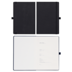 15x21 Esnek Lastikli Kalemlikli ve Cepli Defter Siyah