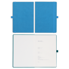 15x21 Esnek Lastikli Kalemlikli ve Cepli Defter Turkuaz