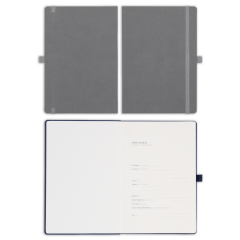15x21 Esnek Lastikli Kalemlikli ve Cepli Defter Füme